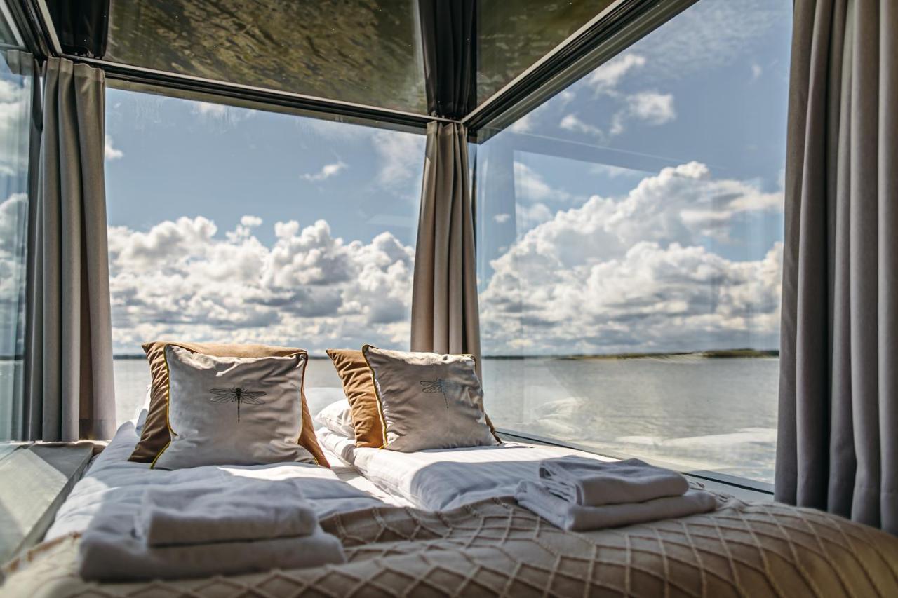 Grand Ht Houseboats - Domki Na Wodzie - Sauna, Jacuzzi, Kominek 미엘노 외부 사진