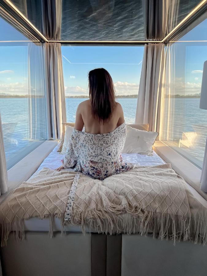 Grand Ht Houseboats - Domki Na Wodzie - Sauna, Jacuzzi, Kominek 미엘노 외부 사진