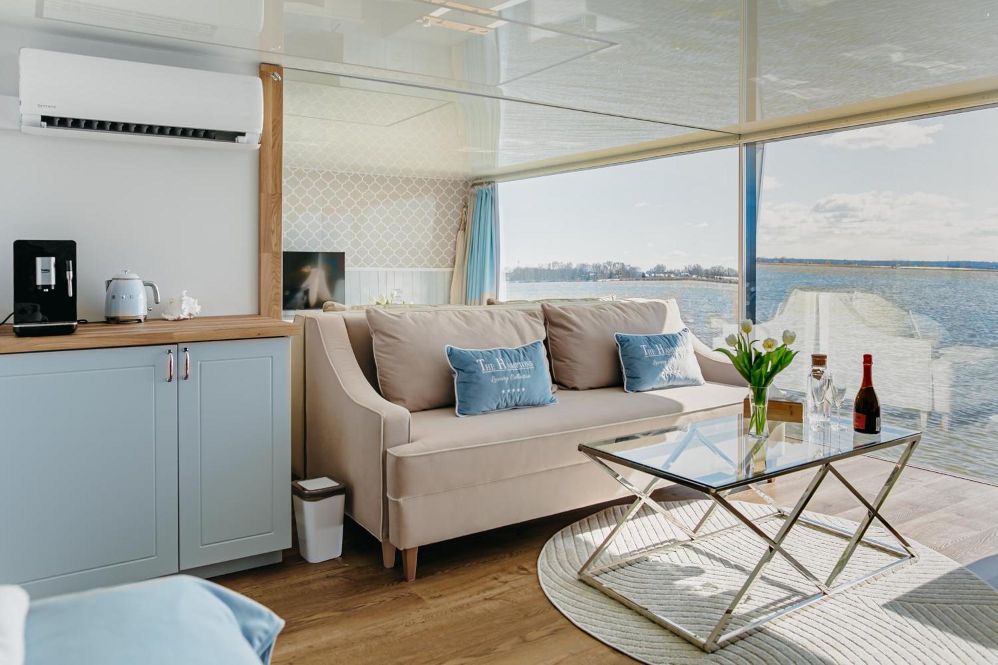 Grand Ht Houseboats - Domki Na Wodzie - Sauna, Jacuzzi, Kominek 미엘노 객실 사진