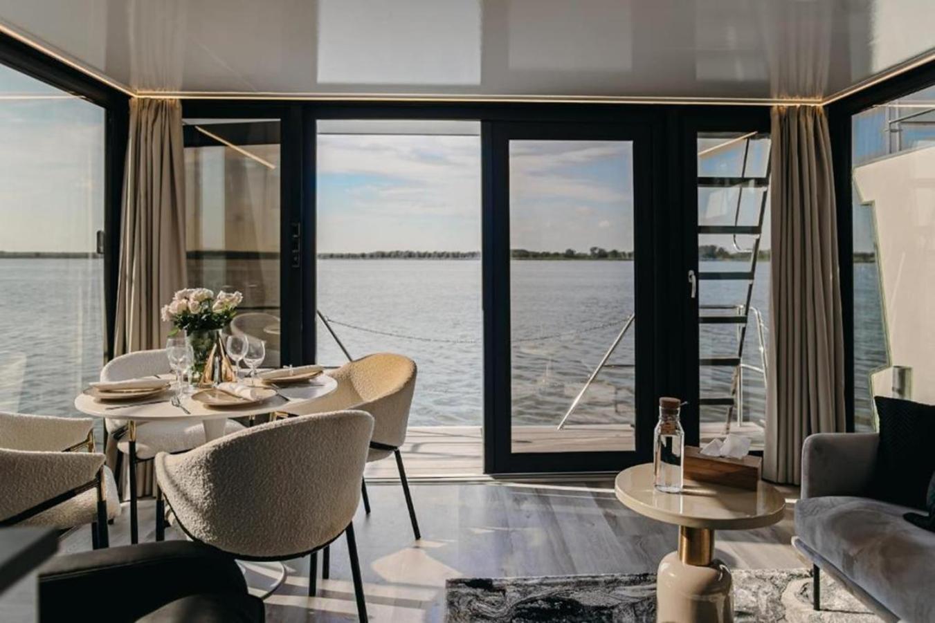 Grand Ht Houseboats - Domki Na Wodzie - Sauna, Jacuzzi, Kominek 미엘노 외부 사진